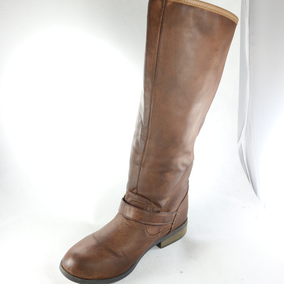 FADED GLORY Tan Riding Style Knee High Boots - Picture 7 of 8